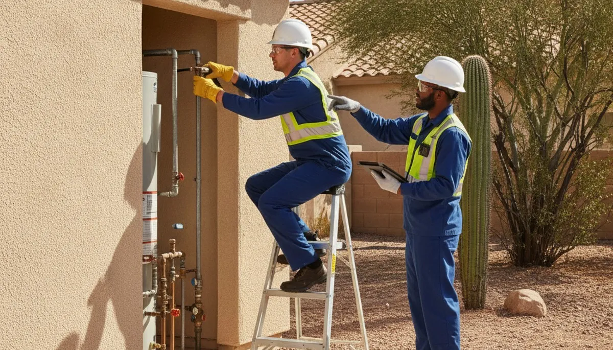Scottsdale, AZ plumber repairing a sink for a residential plumbing service
